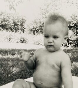 Jim Arrington as a baby