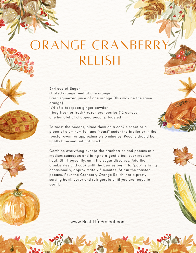 cranberry orange relish recipe