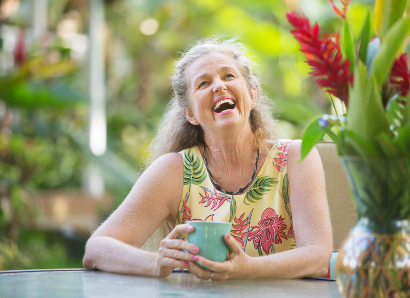 Joyful Senior Woman Laughing