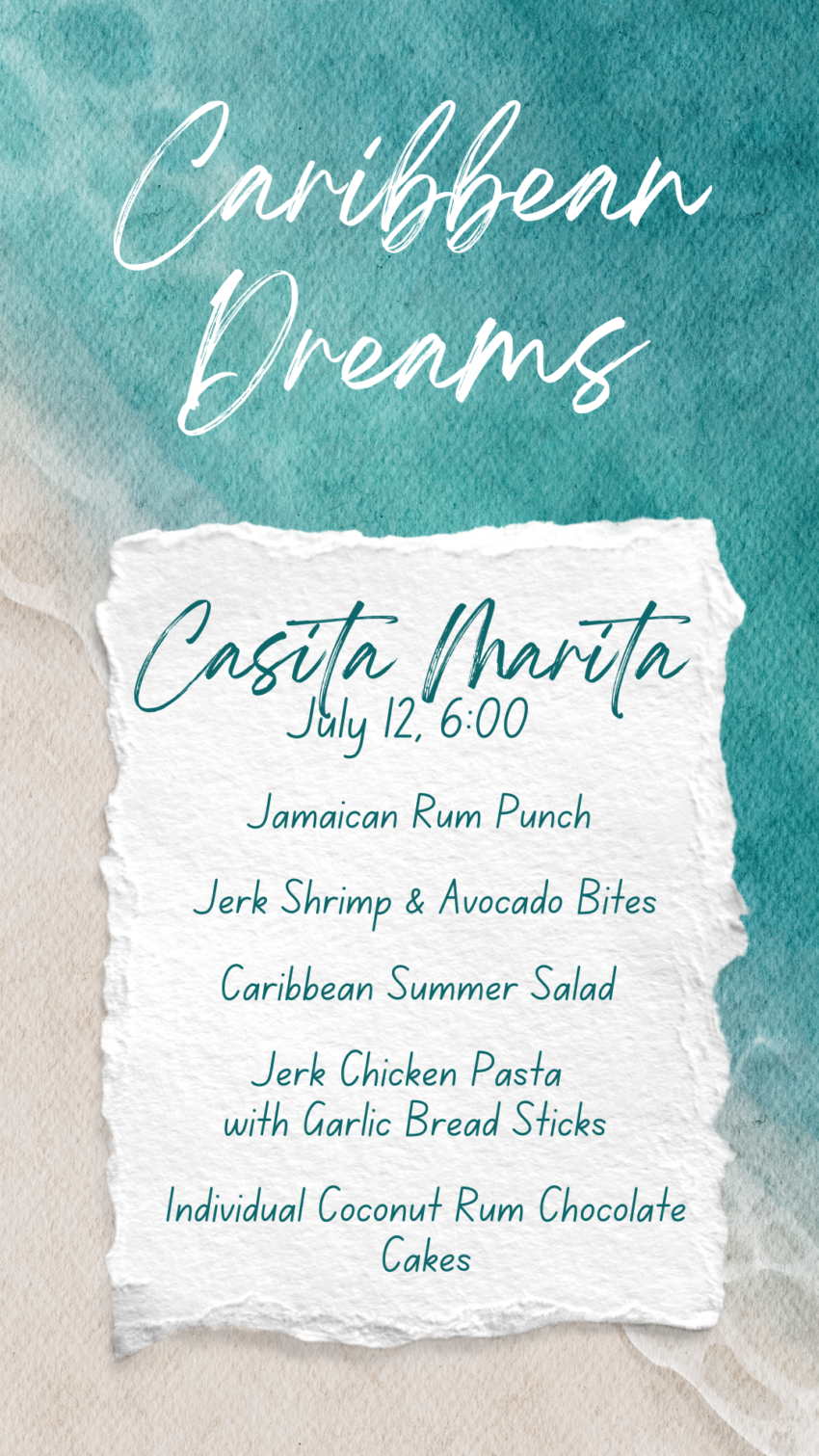 Casita Marita Menu