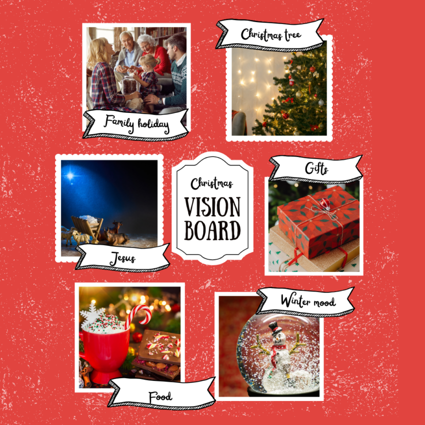 Christmas vision board