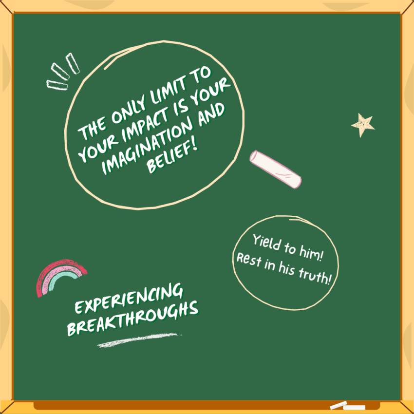 green chalkboard with affirmations