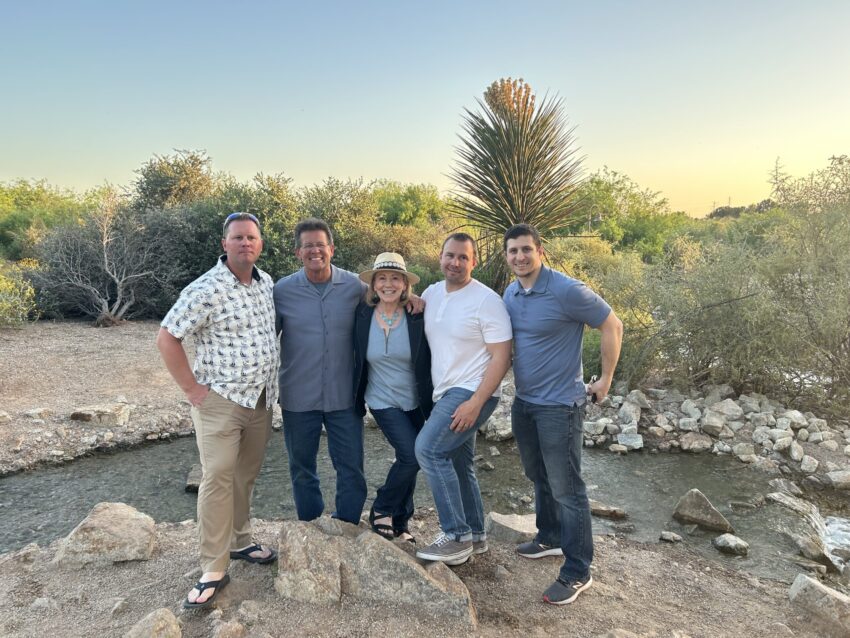 Bill and Pam with three grown sons