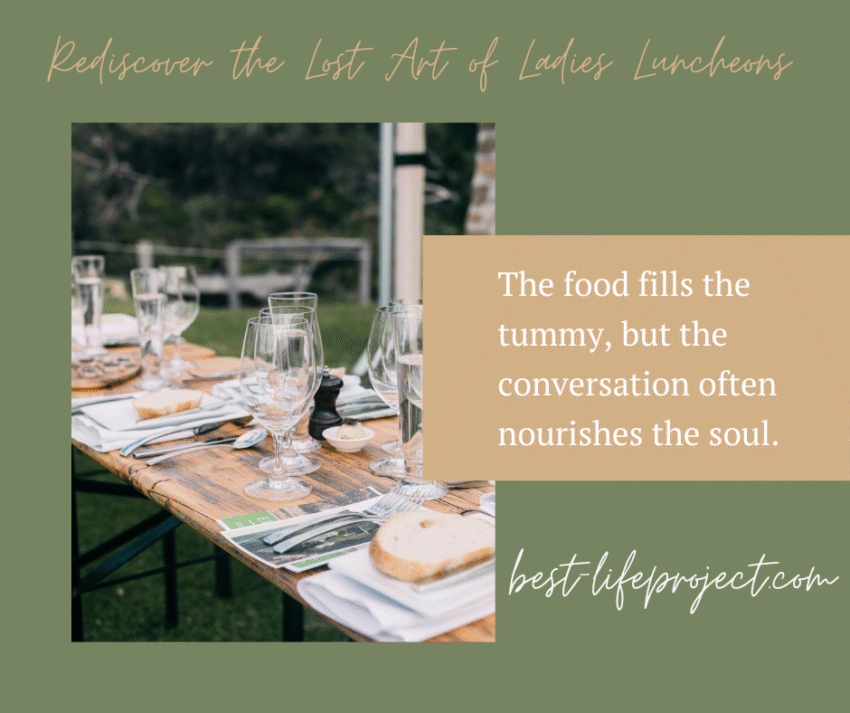 rediscover the lost art of ladies luncheons graphic