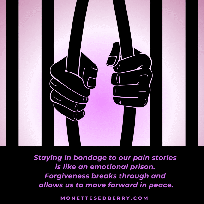 purple and graphic with hands on jail bars