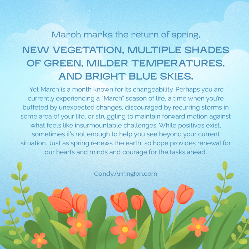 March marks the return of Spring