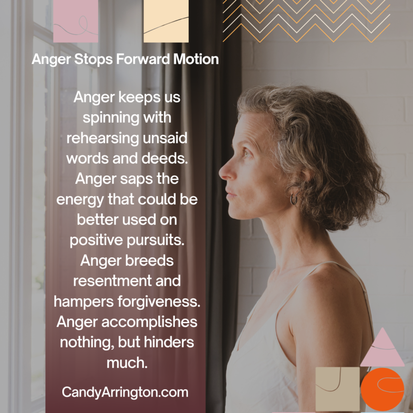 Anger stops forward motion