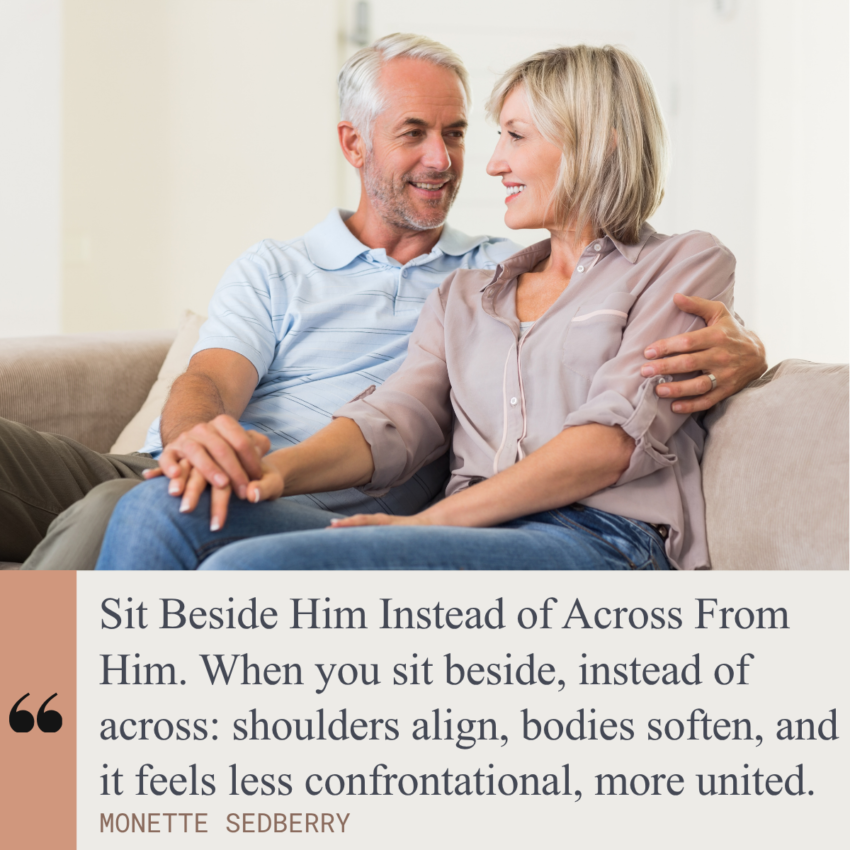 Sit beside him graphic