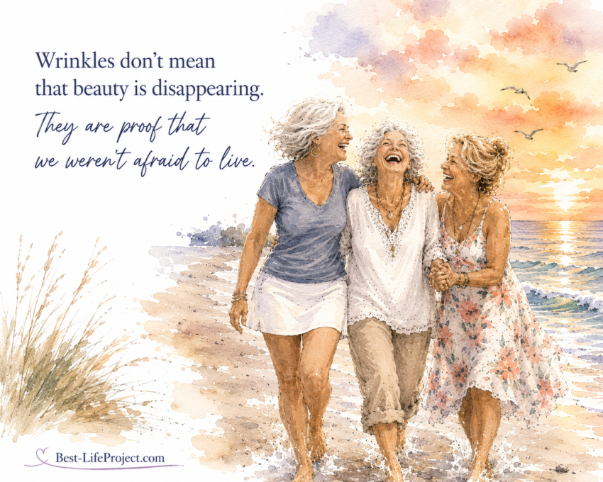 wrinkles don't mean that beauty is disappearing